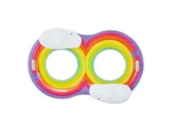 Flotador Hinchable Rainbow Dreams Double Swim Tube De 186x116 Cm. Bestway 43648 -Niños Juguetes Tienda 1999968380g04