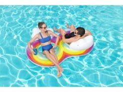 Flotador Hinchable Rainbow Dreams Double Swim Tube De 186x116 Cm. Bestway 43648 -Niños Juguetes Tienda 1999968380g05