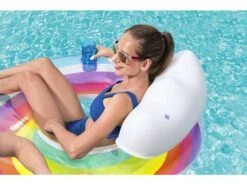 Flotador Hinchable Rainbow Dreams Double Swim Tube De 186x116 Cm. Bestway 43648 -Niños Juguetes Tienda 1999968380g09