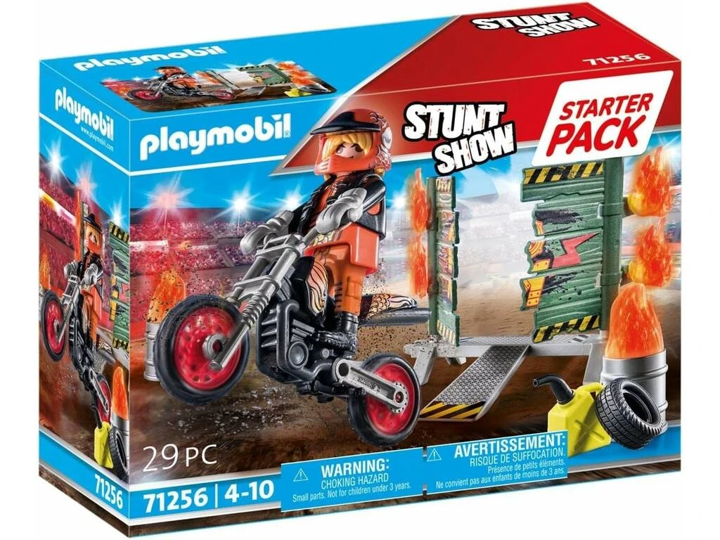 Playmobil Starter Pack Stunt Show Moto con Pared de Fuego 71256 Playmobil Starter Pack Stunt Show Moto Con Pared De Fuego 71256 -Niños Juguetes Tienda 1999968597g00