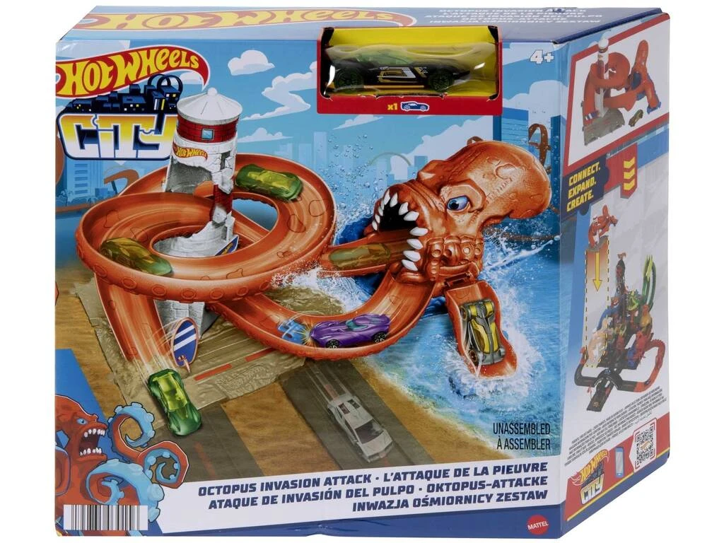 Hot Wheels City Ataque de Invasión del Pulpo Mattel HDR31 Hot Wheels City Ataque De Invasión Del Pulpo Mattel HDR31 -Niños Juguetes Tienda 1999969823g00