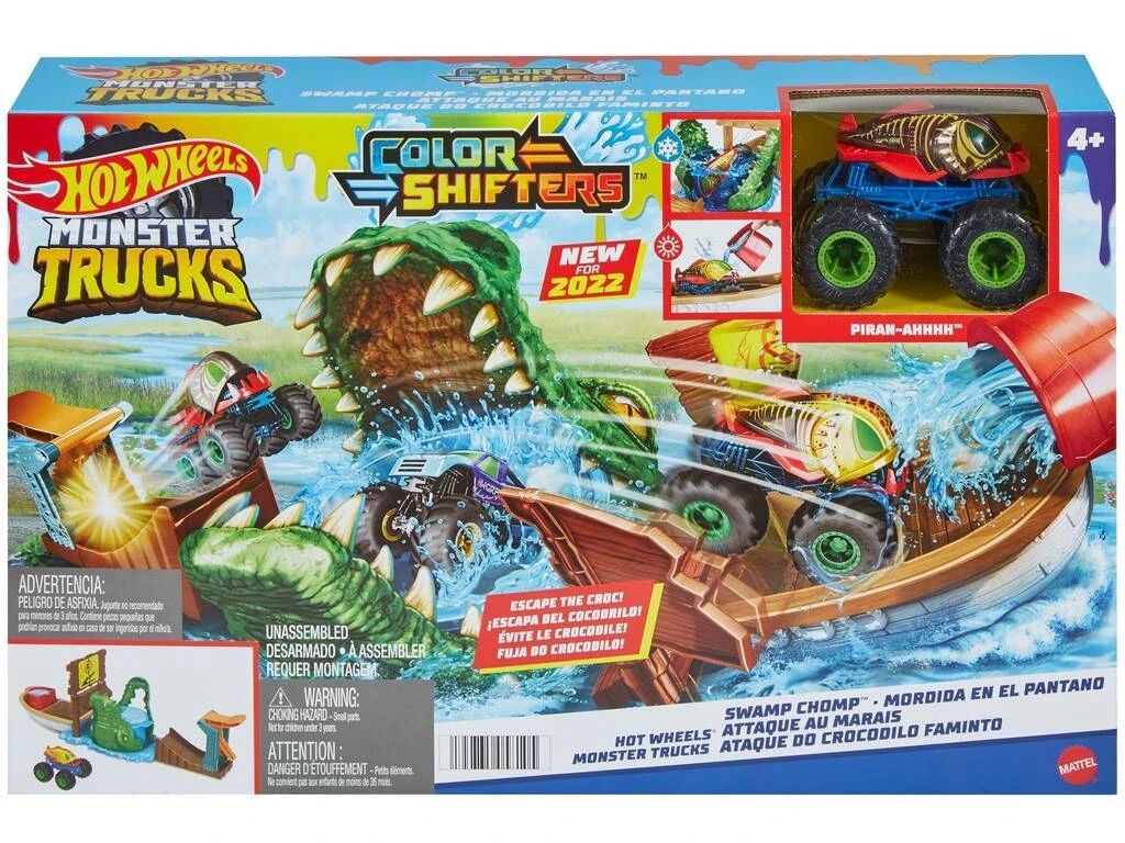 Hot Wheels Monster Trucks Color Shifters Ataque en el Pantano Mattel HGV14 Hot Wheels Monster Trucks Color Shifters Ataque En El Pantano Mattel HGV14 -Niños Juguetes Tienda 1999969839g00
