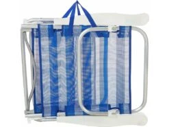 Silla De Playa Baja Plegable De Aluminio Color Azul Y Blanca A Rayas Aremar 70536 -Niños Juguetes Tienda 1999970737g01