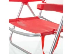 Silla De Playa Baja Plegable De Aluminio Color Roja Aremar 70537 -Niños Juguetes Tienda 1999970738g02