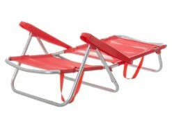 Silla De Playa Baja Plegable De Aluminio Color Roja Aremar 70537 -Niños Juguetes Tienda 1999970738g06