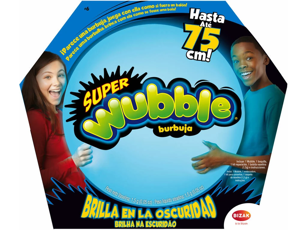 Super Wubble Burbuja Brilla en la Oscuridad Bizak 6294 1220 Super Wubble Burbuja Brilla En La Oscuridad Bizak 6294 1220 -Niños Juguetes Tienda 1999970782g01