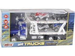 Vehículo Camión Portacoches Surtido Con 2 Camionetas Y 2 Quad 47x17x12cm -Niños Juguetes Tienda 21550g01