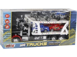Vehículo Camión Portacoches Surtido Con 2 Camionetas Y 2 Quad 47x17x12cm -Niños Juguetes Tienda 21550g03