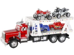 Vehículo Camión Portacoches Surtido Con 2 Camionetas Y 2 Quad 47x17x12cm -Niños Juguetes Tienda 21550g04
