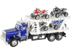 Vehículo Camión Portacoches Surtido Con 2 Camionetas Y 2 Quad 47x17x12cm -Niños Juguetes Tienda 21550g05