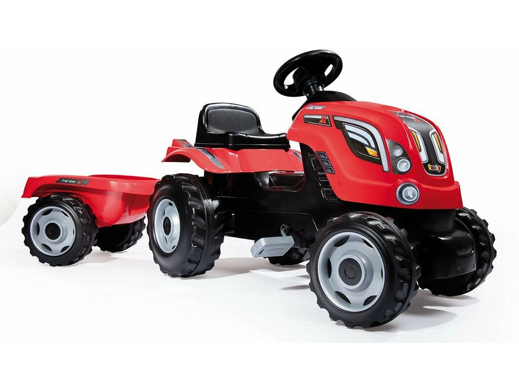 Tractor Farmer XL Rojo Con Remolque SMOBY Tractor Farmer XL Rojo Con Remolque -Niños Juguetes Tienda 22837g00