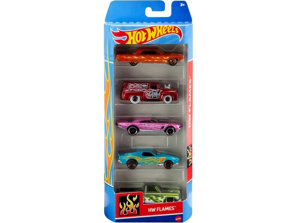 Hot Wheels Pack 5 Vehículos de Juguete Mattel 1806 Hot Wheels Pack 5 Vehículos De Juguete Mattel 1806 -Niños Juguetes Tienda 27296g00