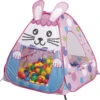 Casa De Tela Conejo 108x105x105cm Con 100 Bolas 7cm -Niños Juguetes Tienda 37061g00