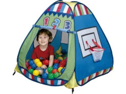 Casa De Tela Basquet 90x90x90cm Con 100 Bolas 7cm -Niños Juguetes Tienda 37070g01