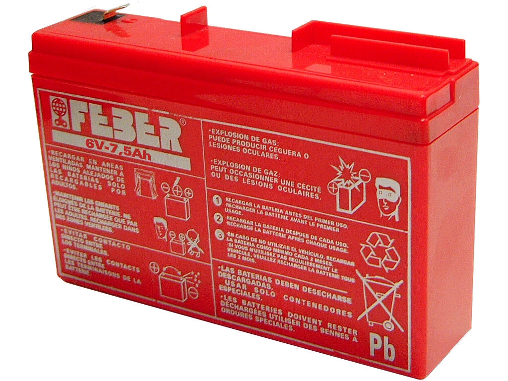 Bateria 6V 7.5 AH Famosa 800004279 Bateria 6V 7.5 AH Famosa 800004279 -Niños Juguetes Tienda 46246g00