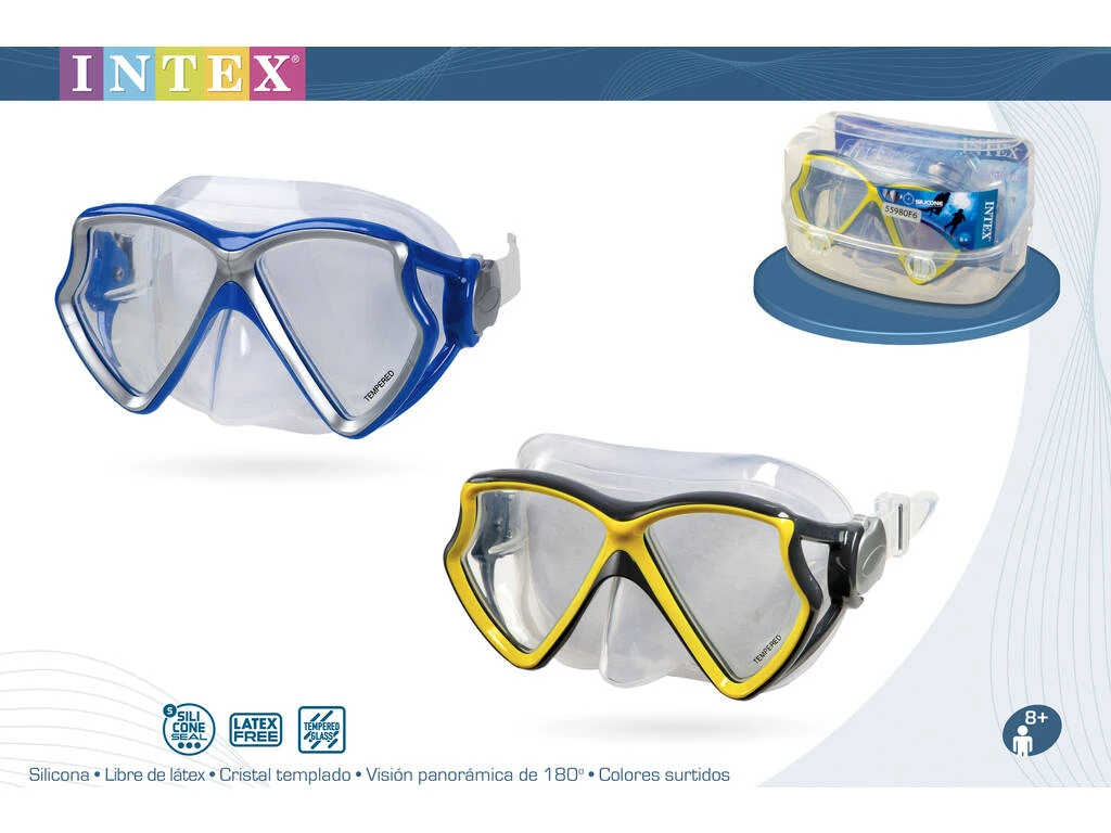 Máscara de Buceo Silicone Aviator Pro Intex 55980 Máscara De Buceo Silicone Aviator Pro Intex 55980 -Niños Juguetes Tienda 59646g02